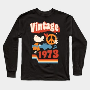 Vintage 1973 - Woodstock Style Long Sleeve T-Shirt